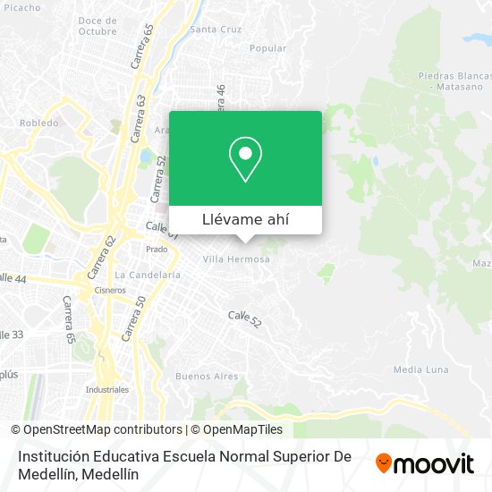 Mapa de Institución Educativa Escuela Normal Superior De Medellín