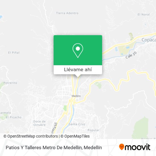 Mapa de Patios Y Talleres Metro De Medellín