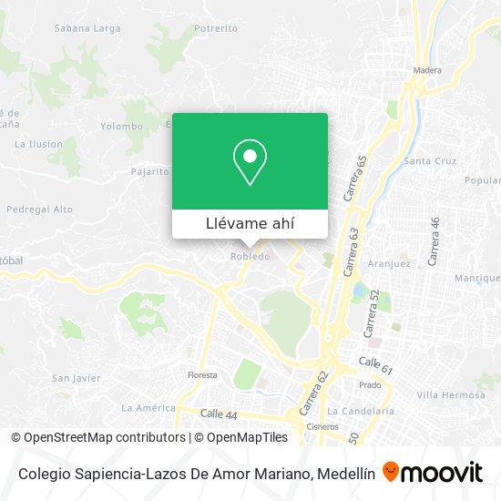 Mapa de Colegio Sapiencia-Lazos De Amor Mariano