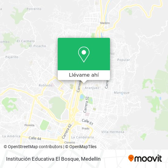 Mapa de Institución Educativa El Bosque