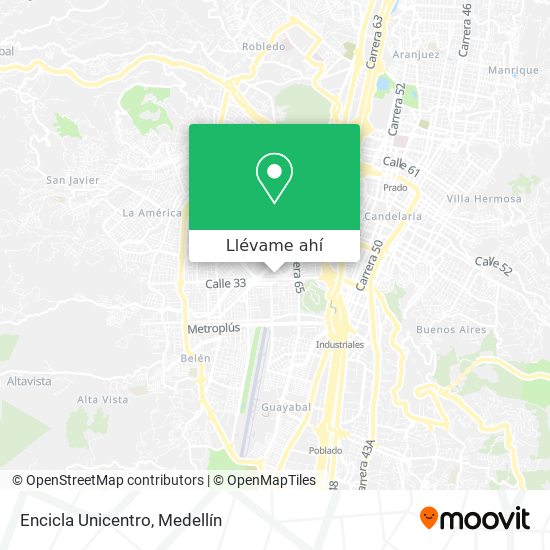 Mapa de Encicla Unicentro