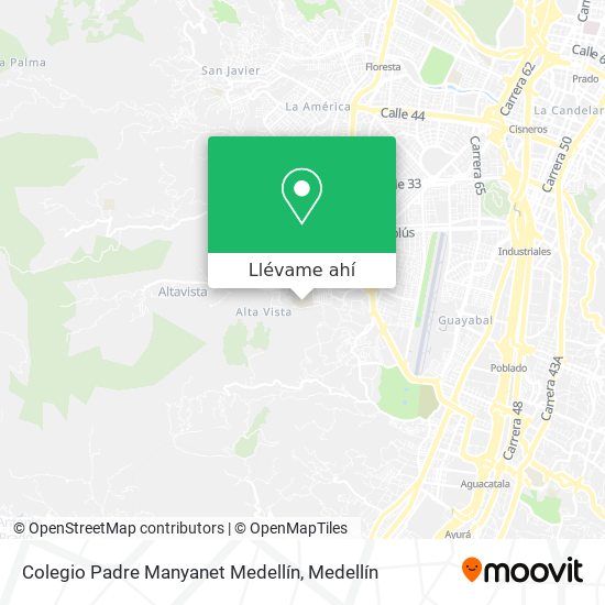 Mapa de Colegio Padre Manyanet Medellín