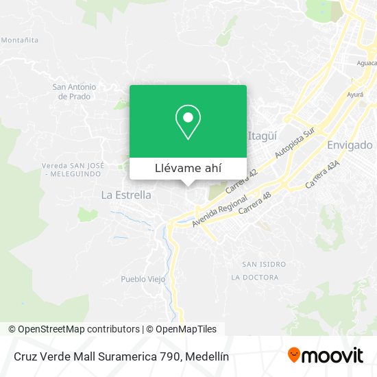 Mapa de Cruz Verde Mall Suramerica 790