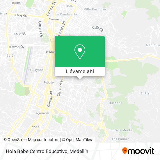 Cómo llegar a Hola Bebe Centro Educativo en Medellín en Autobús o Metro?