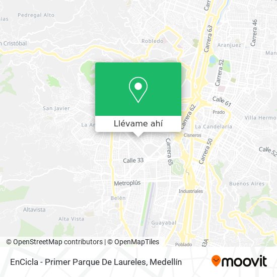 Mapa de EnCicla - Primer Parque De Laureles