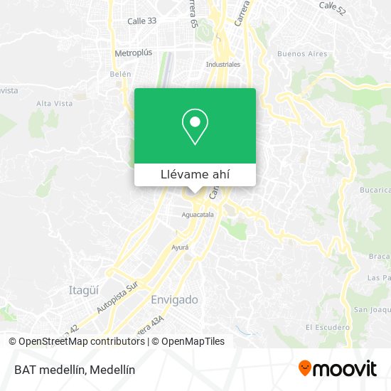 Mapa de BAT medellín