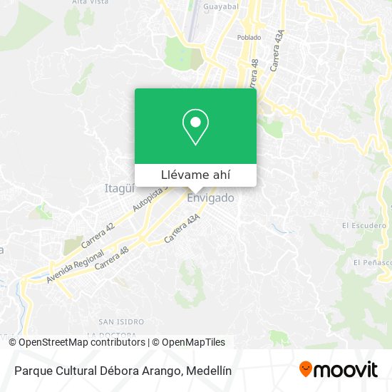 Mapa de Parque Cultural Débora Arango