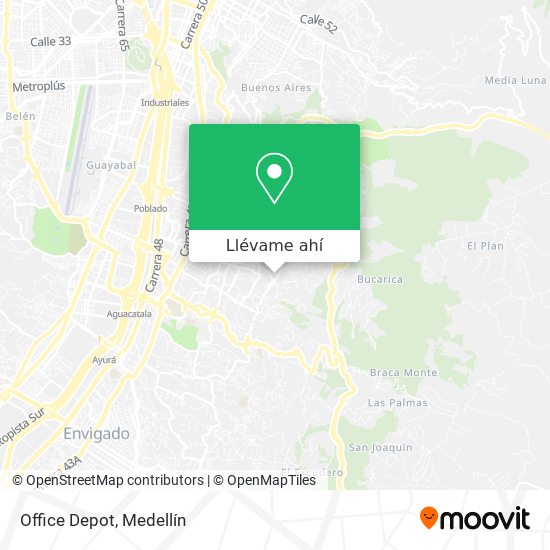 Cómo llegar a Office Depot en Medellín en Autobús o Metro?