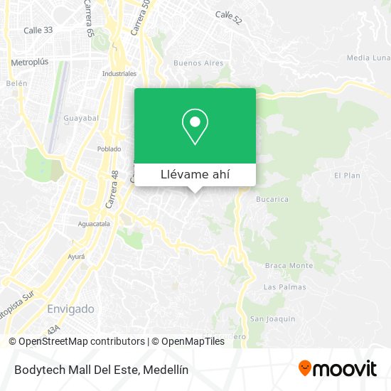 Mapa de Bodytech Mall Del Este