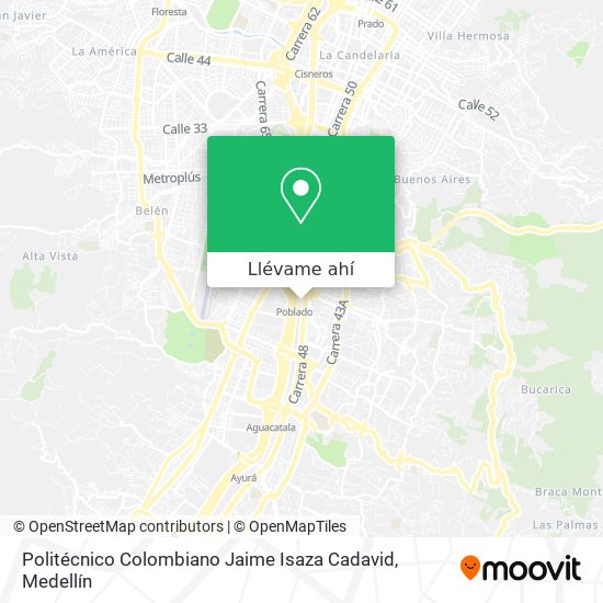 Mapa de Politécnico Colombiano Jaime Isaza Cadavid