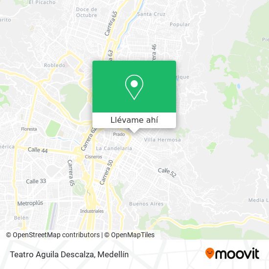Cómo llegar a Teatro Aguila Descalza en Medellín en Autobús o Metro?
