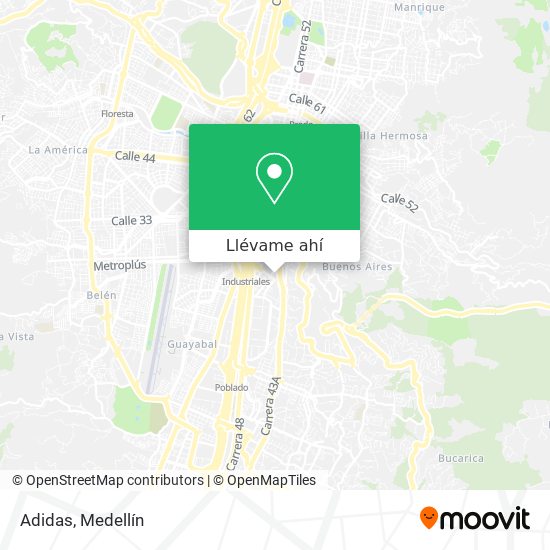 Cómo llegar a Adidas en Medellín en Metro?