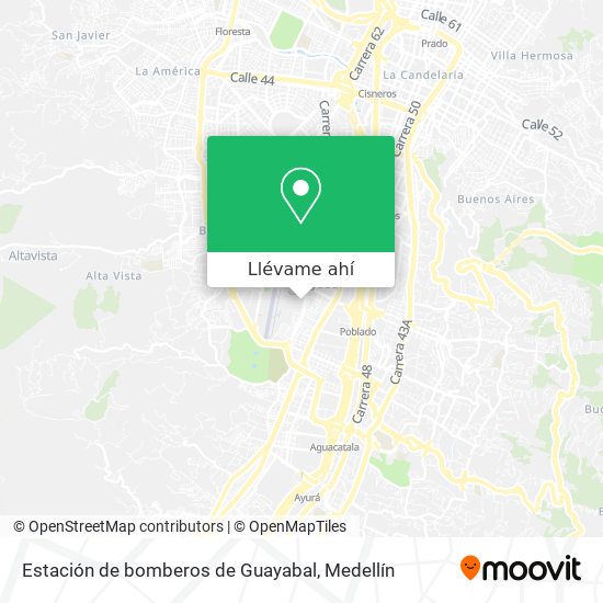 Mapa de Estación de bomberos de Guayabal