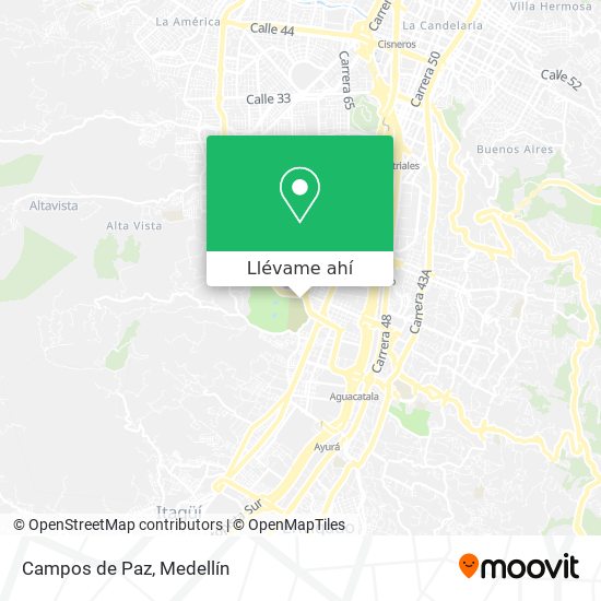 Cómo llegar a Campos de Paz en Medellín en Autobús o Metro?