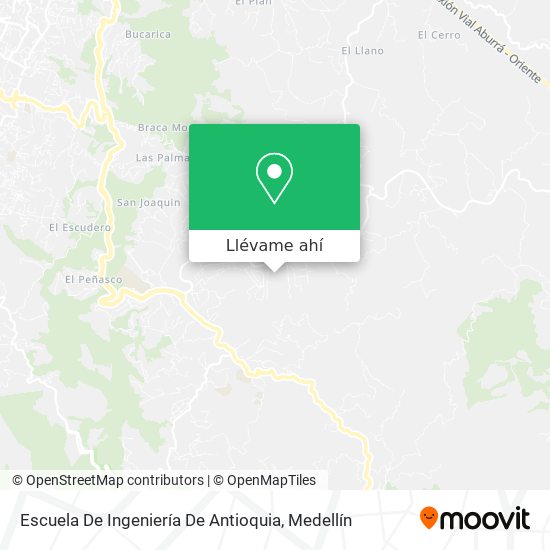 Mapa de Escuela De Ingeniería De Antioquia