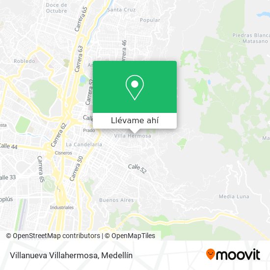Mapa de Villanueva Villahermosa