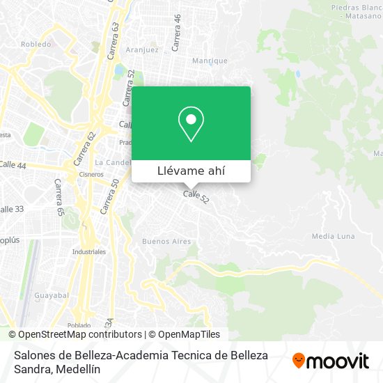 Mapa de Salones de Belleza-Academia Tecnica de Belleza Sandra