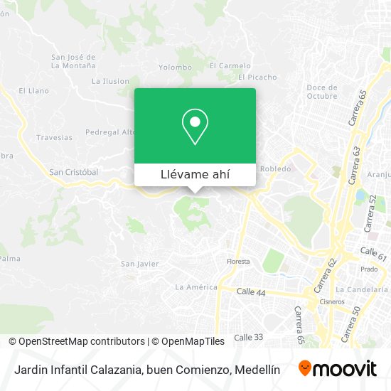 Mapa de Jardin Infantil Calazania, buen Comienzo