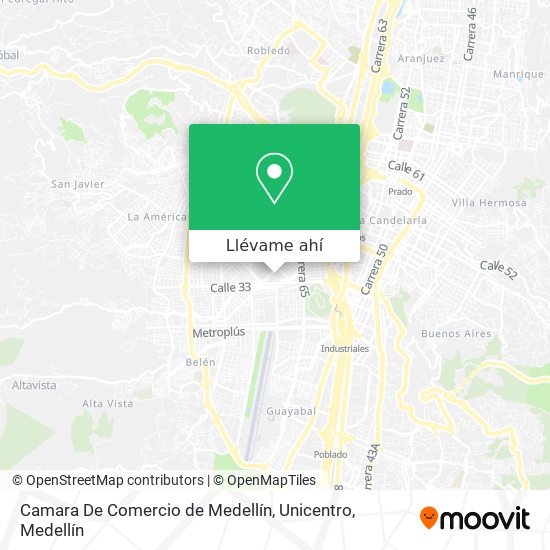 Mapa de Camara De Comercio de Medellín, Unicentro