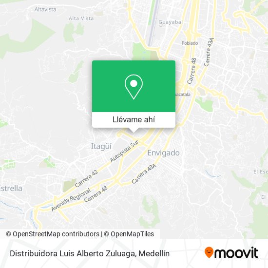 Mapa de Distribuidora Luis Alberto Zuluaga