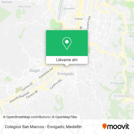 Mapa de Colegios San Marcos - Envigado