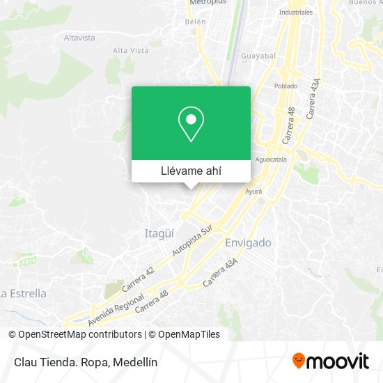 Mapa de Clau Tienda. Ropa