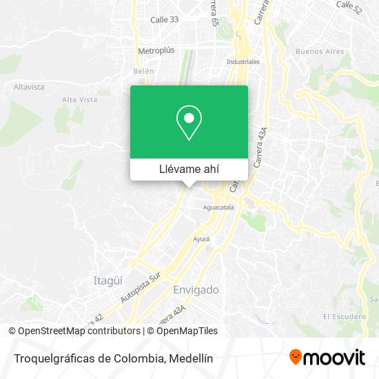 Mapa de Troquelgráficas de Colombia