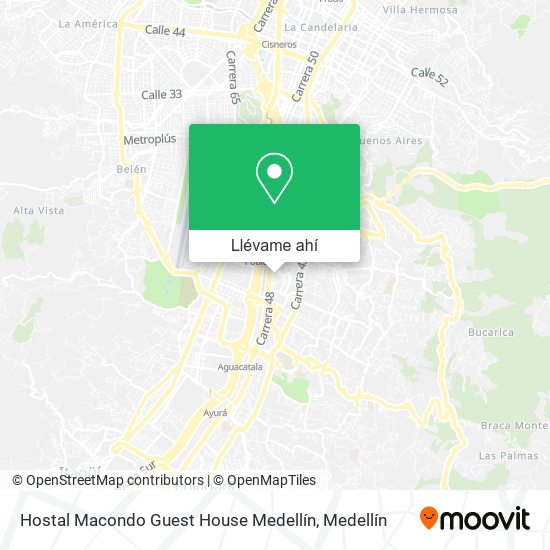 Mapa de Hostal Macondo Guest House Medellín