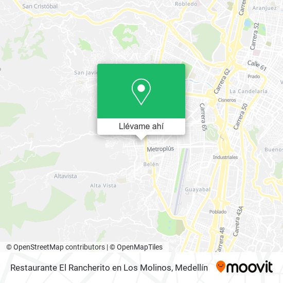 Mapa de Restaurante El Rancherito en Los Molinos