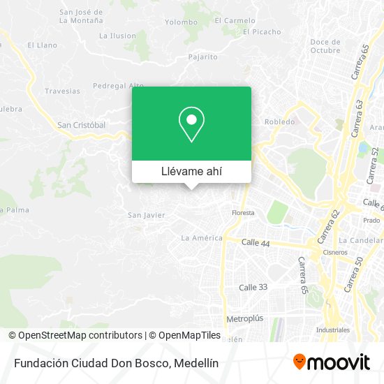 Mapa de Fundación Ciudad Don Bosco