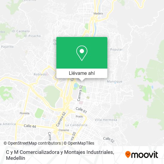 Mapa de C y M Comercializadora y Montajes Industriales