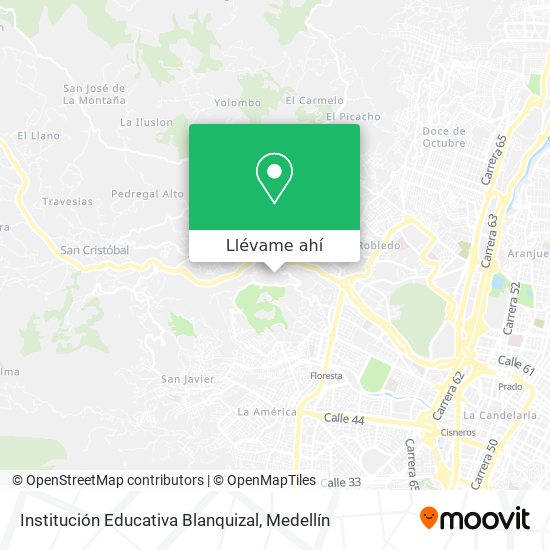 Mapa de Institución Educativa Blanquizal