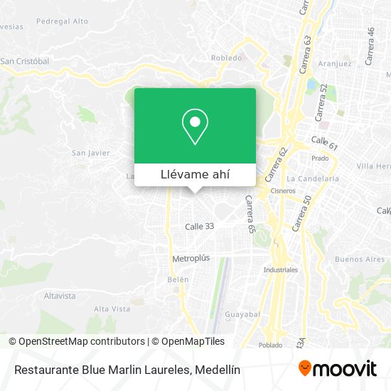 Mapa de Restaurante Blue Marlin Laureles