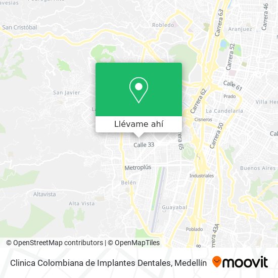 Mapa de Clinica Colombiana de Implantes Dentales