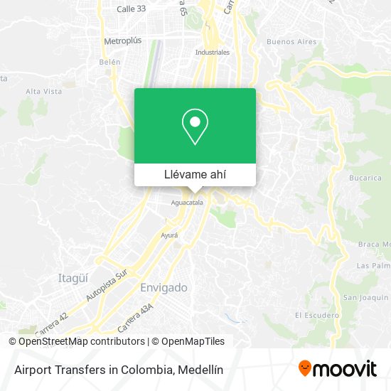 Mapa de Airport Transfers in Colombia