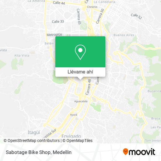 Mapa de Sabotage Bike Shop