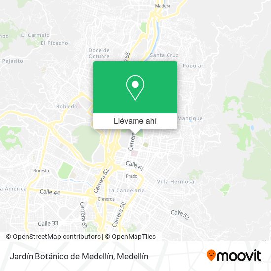 Mapa de Jardín Botánico de Medellín