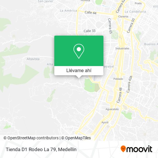 Mapa de Tienda D1 Rodeo La 79