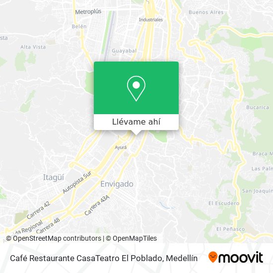 Mapa de Café Restaurante CasaTeatro El Poblado