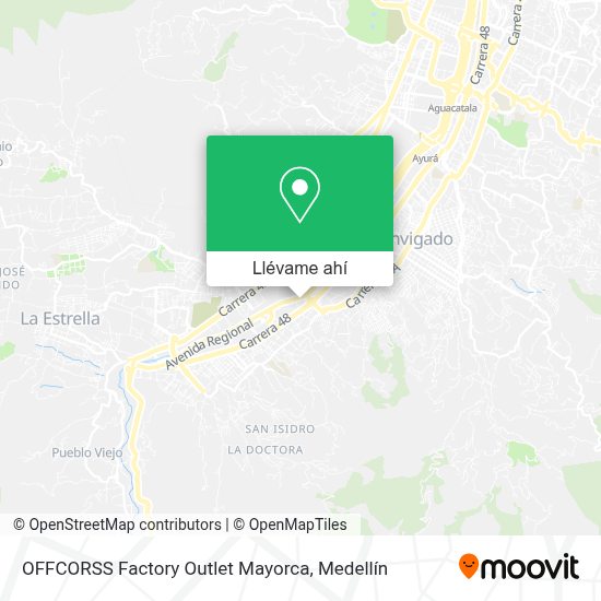 Cómo llegar a OFFCORSS Factory Outlet Mayorca en Envigado en Autobús o  Metro?