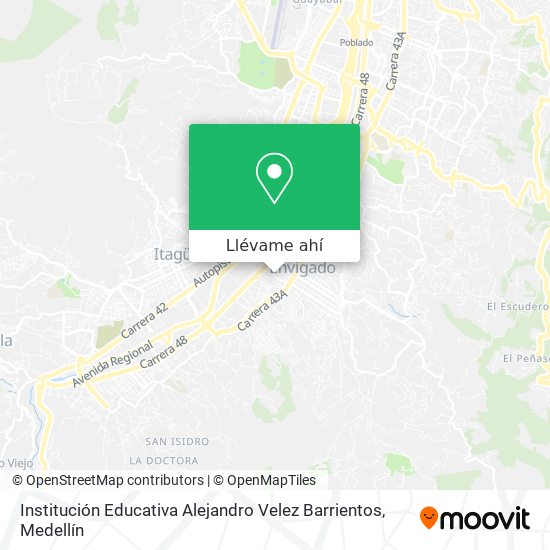 Mapa de Institución Educativa Alejandro Velez Barrientos