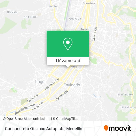 Mapa de Conconcreto Oficinas Autopista