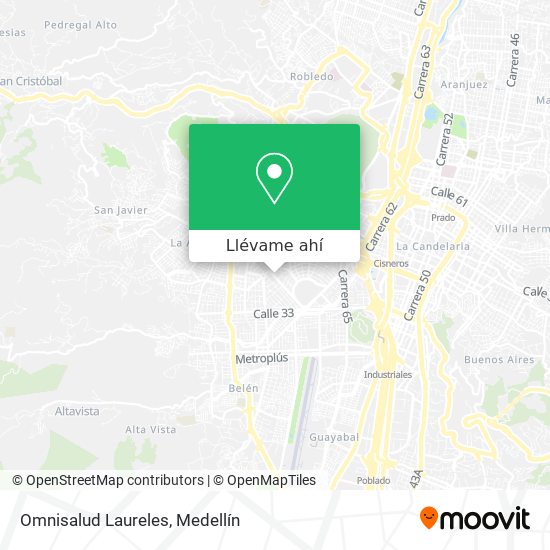 Mapa de Omnisalud Laureles