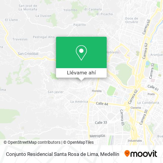 Mapa de Conjunto Residencial Santa Rosa de Lima