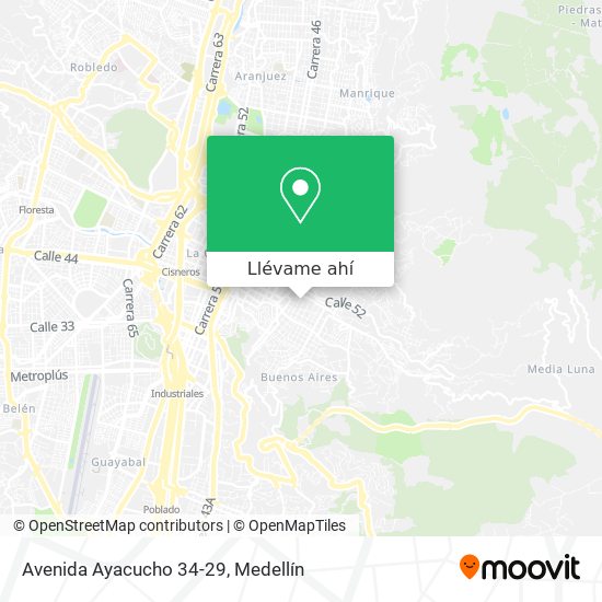 Mapa de Avenida Ayacucho 34-29