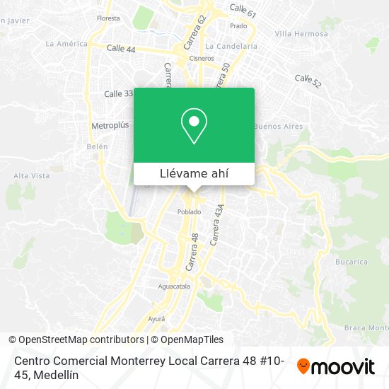 Mapa de Centro Comercial Monterrey Local Carrera 48 #10-45