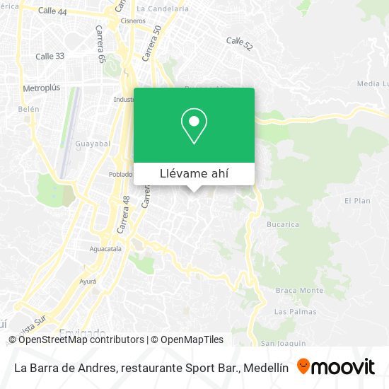 Mapa de La Barra de Andres, restaurante Sport Bar.