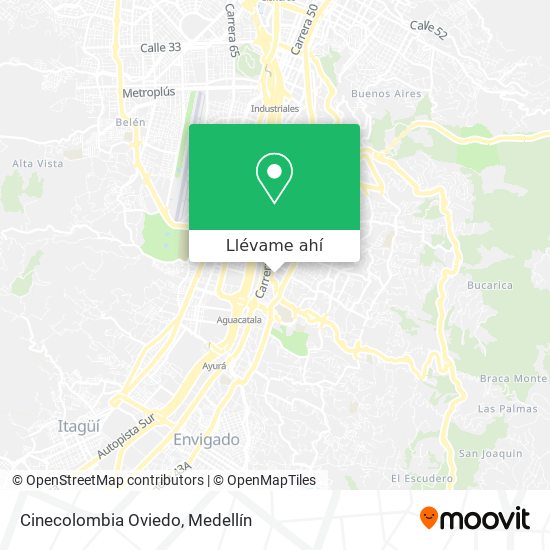 Mapa de Cinecolombia Oviedo