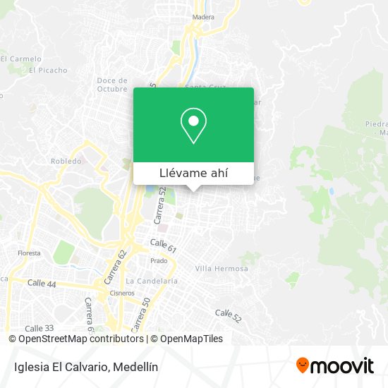 Cómo llegar a Iglesia El Calvario en Medellín en Autobús o Metro?