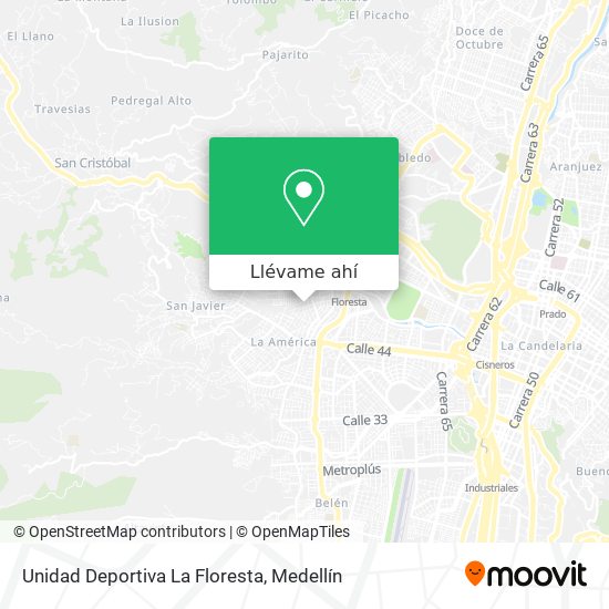 Mapa de Unidad Deportiva La Floresta